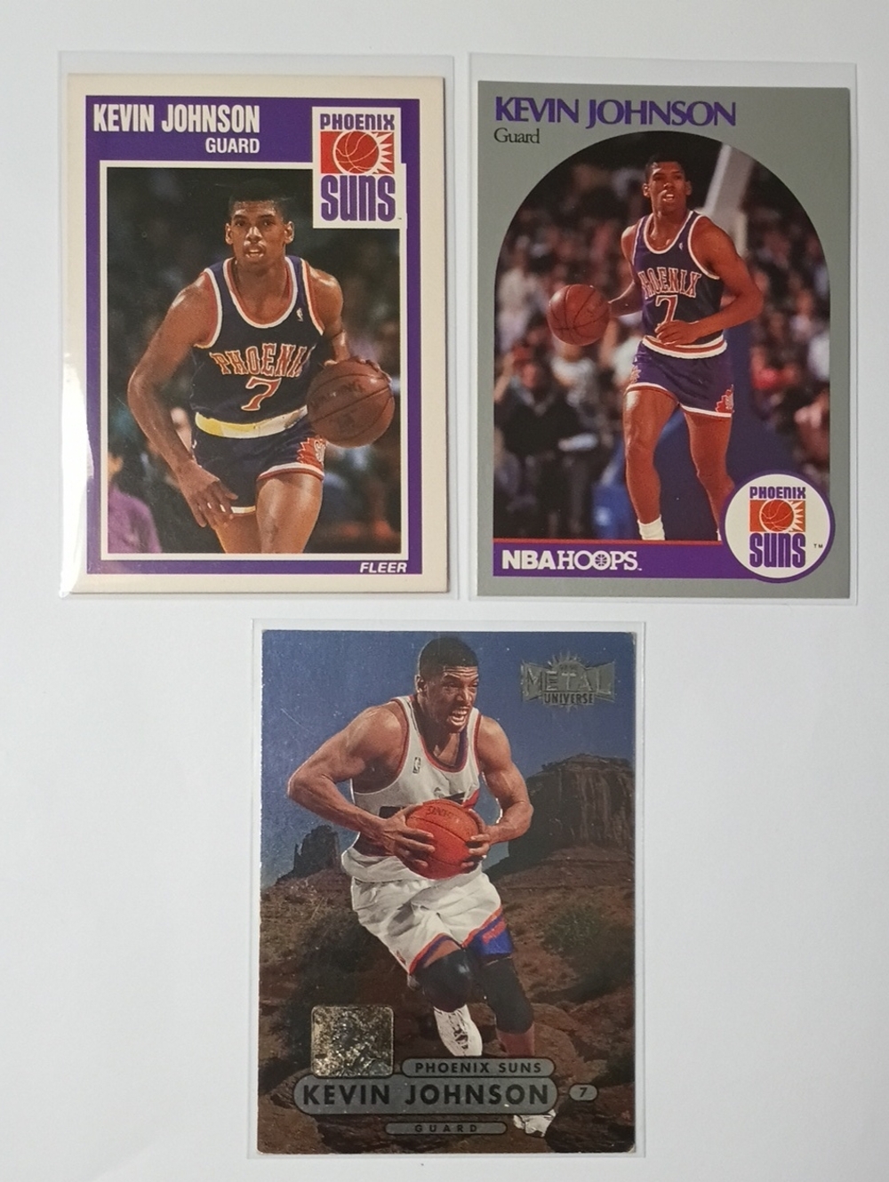 Kevin Johnson Phoenix Suns Basketball Card Set - Purple/White